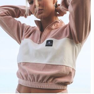 🌻EUC Body Glove Early Mornings Color Blocked Half Zip-Up Pullover Size Large